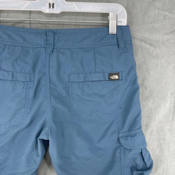 The North Face Shorts Womens 6 Blue 100% Nylon Outdoors Hiking Logo Camping - Picture 9 of 14